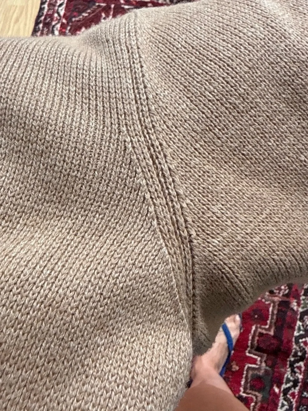 Talbots Camel Tan Collared Button-Up Cardigan Sweater with Pockets - Picture 5 of 5